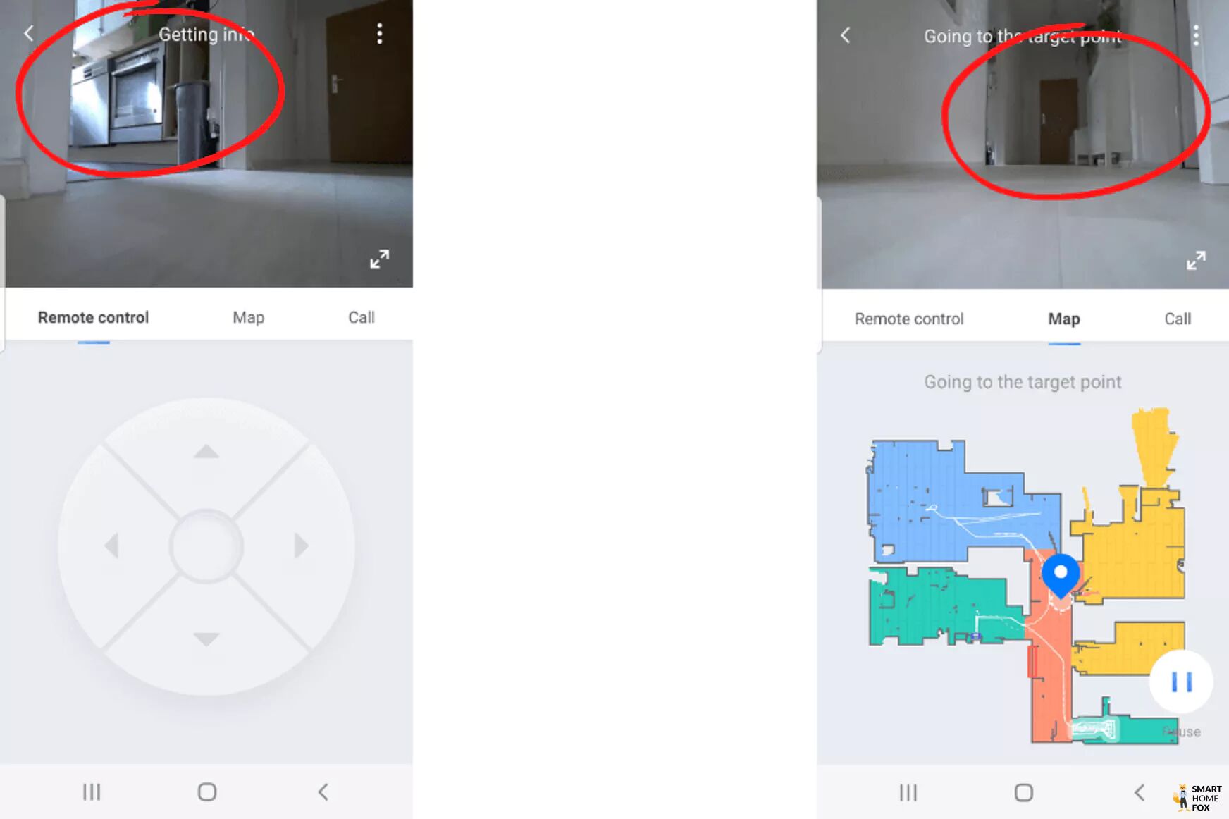 Videoüberwachungsfunktion des Roborock S7 MaxV ist zu sehen